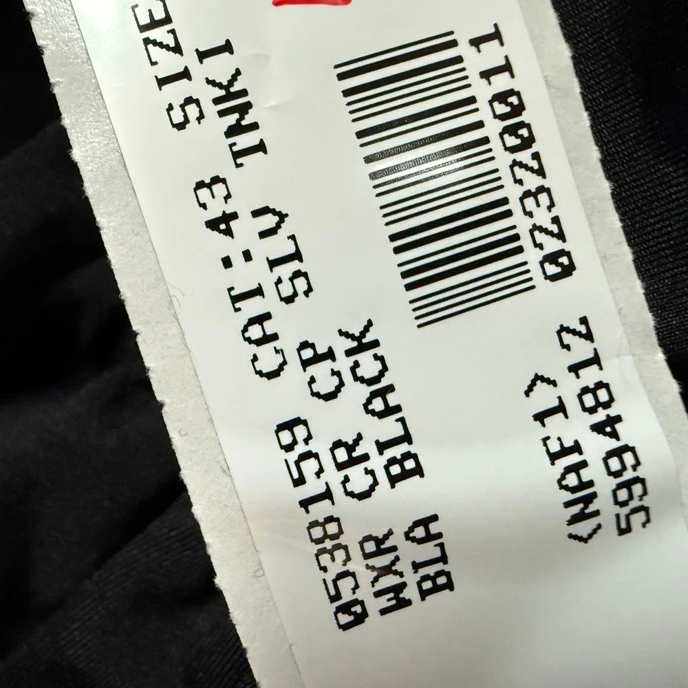 Lands' End Women's L Black Cap Sleeve High Neck Tankini Swimsuit Top